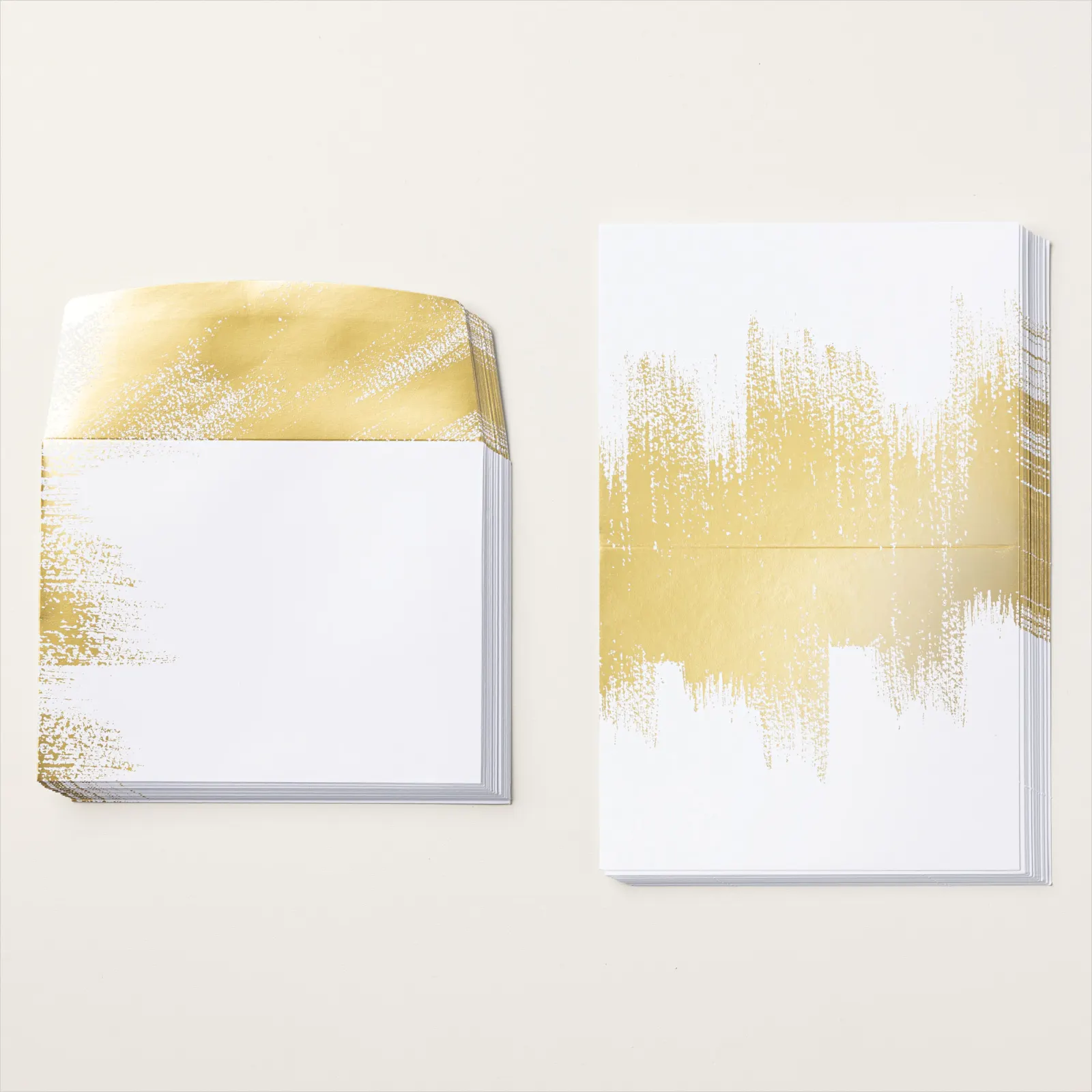 Brushed Gold cards and envelopes